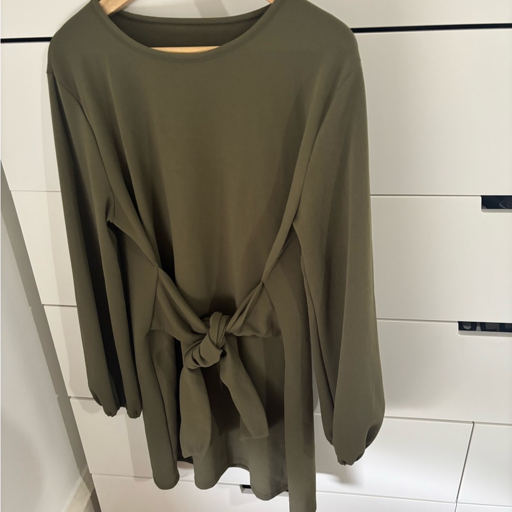 Olive Long Sleeve Dress